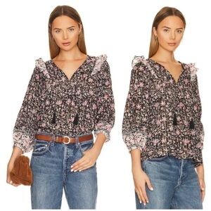 Cleobella Brynlee Blouse Pattern V Neck Size XS NWOT